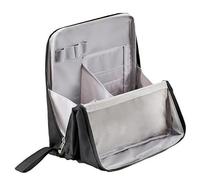 Makeup Bag, Standing Makeup Bag - Portable, Large Capacity Waterproof Makeup Organizer with Compartments for Travel & Home Use - Compact & Durable for Easy Access and Storage (Black)