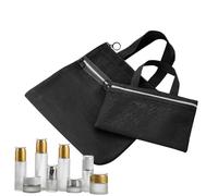 Makeup Bag Storage Bag Set - Bathroom Bags | 2-Piece Zipper Toiletry Organizer | Bathroom Bags for Traveling Shampoo Cosmetic Sunscreen Makeup Dorm Travel College Beach Cruise