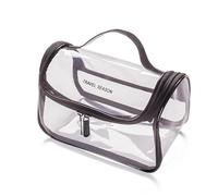 Makeup Bag Viaggi sacchetti cosmetici trasparenti PVC. Donne Zipper Clear Makeup Bags Beauty Case Make Up Organizer Storage Bath Back Wash Bag Pochette Trucchi (Color : B)