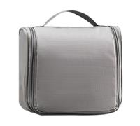 Makeup Bag with Compartments, Portable Cosmetic Organizer, 7.48 X 7.09 X 2.36in Water-Resistant Design, Multi-Use Pouch, Travel Makeup Train Case for Travel, Jewelry Storage, grigio, Se référer au
