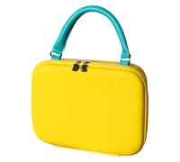 Makeup Bag with Multiple Compartments Portatile, Flexible Storage Solution Ideal 9,45 x 3,15 x 7,09 inch for Outdoor Activities, Gym Sessions, Family Trips & Sharing with Friends, giallo, Se référer
