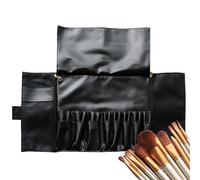 Makeup Brush Bag, Roll Up Organizer Pouch, 21.02x9.25x1.18 Inches Compact Travel Case & Compartments, Cosmetic Storage Carrier for Women, Brushes, Toiletry, Supplies, and Drawers