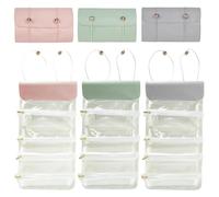 Makeup Brush Bag, Travel Makeup Organizer, Foldable Toiletry Pouch, Waterproof Compact Design, Pouch with 4 Removable Clear Zipper Pouches for Tour, 21.26x9.25x0.39 in