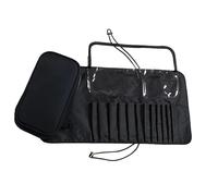 Makeup Brush Box Rolling - Supporto per spazzolatura Trucco Avvolgere, Sospetta Spazzola Portatile | Makeup Brush Roller Roll Up Makeup Brush Solder Portatile Makeup Brush Pouche Comò, Nero , Se