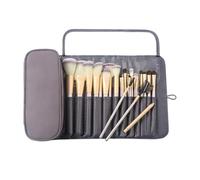 Makeup Brush Case, Waterproof Cosmetic Makeup Brush Pouch, Portable Travel Organizer, Cosmetic Storage Bag for Brushes Vacations Daily Office School Dorm Studio Party Events, 11.02x8.66 Inches