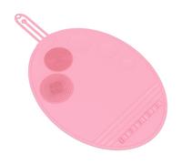 Makeup Brush Cleaner Pad, Silicone Cosmetic Cleaning Mat, Double Use Foundation Palette & Brush Scrubber, Compact Non-Slip Design, Silicone Material, 17,52 x 9,45 x 0,38 in