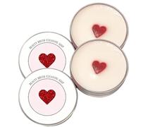 Makeup Brush Cleaner Soap with Silicone Cleaning Pad, 2 in 1 Solid Makeup Brush Cleaner Soap, Portable Beauty Tool for Cosmetic Sponges (2pcs)