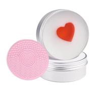 Makeup Brush Cleaner, Solid Soap Pad, Cosmetic Tool Wash Bar with Deep Cleaning Formula, Sponge Cleaner with Gentle Skin Safe, Beauty Supplies, Brush Cleaning Soap for Home Salon Use