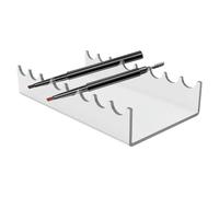 Makeup Brush Drying Rack, Acrylic Brush Stand Holder, Reusable Desktop Display Tray Cosmetic Tool Organizer, Ventilated Makeup Storage Accessory, for Paint Pen Eyeliner Eyebrow Liner Drying Use