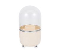 Makeup Brush Holders Large Capacity 360 Degree Rotating Eyeshadow Brush Organiser Cosmetic Storage Dust-Proof Cylindrical Modern Style 1Set