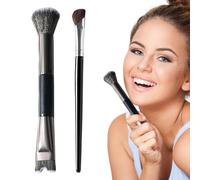 Makeup Brush Nose Contour - Pennello obliquo per contorno viso per naso - 2 pezzi setole sintetiche a forma di U strumento per il trucco e la sfumatura per la definizione e l'ombreggiatura