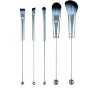 Makeup Brush Set for Beginners, Professional Synthetic Brushes, 5 x Beaded Blending Applicators, Foundation, Concealer, Blush, Eyeshadow, Setting Powder Brushes, Ideal for Daily Use