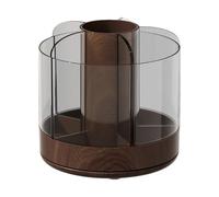 Makeup Brush Storage - Contenitore trasparente per pennelli da trucco | 6-Slot 360 Rotating Acrylic | Acrylic Makeups Brushs Holder for Women Cosmetics Nail Gel Perfume Home Bedroom Bathroom Desk