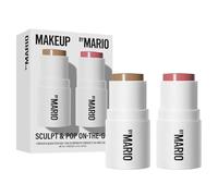 MAKEUP BY MARIO Original | Sculpt & Pop On the Go - Duo Mini contorno e Blush | 2 x 4 grammi | by BELLA | color LIGHT MEDIUM/SWEET PINK