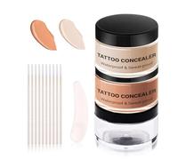Makeup Concealer, 2-Color Foundation Liquid, Waterproof Full Coverage, Formula a lunga lasting, tubo leggero da viaggio, ideale per Under Eye Face Bridal Wedding Use