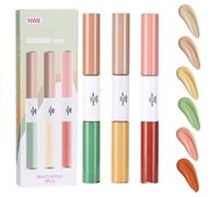 Makeup Concealer Liquid, 3X High Coverage Formula, 3 x 8 ml Lightweight Waterproof Cosmetics, Perfect For Everyday Use, Weddings, Gatherings, e Photography