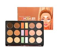 Makeup Concealer Palette, 18-Color Waterproof Facial Foundation Cream, Long-Lasting Full Coverage Contour Kit, Professional Beauty Makeup Set, Smooth Blendable Formula for Travel