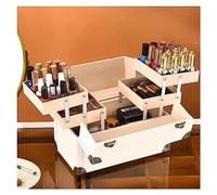 Makeup Contenitore Portable Multi-Function Make Up Case, Dustproof Cosmetic Storage Box, Cosmetics Organizer Skin Care Products Jewelry Organizer Case Box for Bedroom Bathroom Desktop Travel Make Up P