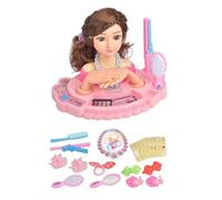 Makeup Doll Head, Hair Styling Toy, Pretend Play Kit, Girl's Beauty Set, Multi Purpose Practice Head for Christmas, Thanksgiving and Children's Day with Accessories, 10.24 Inches