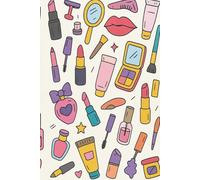 Makeup Doodle Journal for Women - 150 Page Lined Notebook with Colorful Beauty Sketches | Cute Girly Gift for Makeup Lovers, Teens & Cosmetology Students | 6x9 Glossy Cover