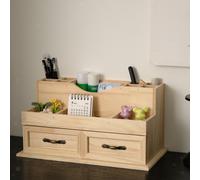 Makeup in legno Organizzare la scatola di stoccaggio del desktop per bagno