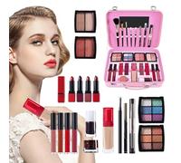 Makeup Kit per adolescenti, grande capacità cosmetica, set da 9,05 x 11,8 cm, custodia riutilizzabile con eyeliner, waterproof makeup pallets, Dress-Up Accessories Beginners