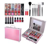 Makeup Kits, Beauty Starter Cosmetics Set, 102.1g Waterproof Makeups Tools, Essential Cosmetics Kit for Teenagers, Women, Beginners, Girls, Beauty Collection, 28.5x36cm