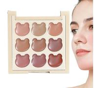 Makeup Lip Gloss Palette,9 Colors Women Lip Makeup Gloss - Girls Teens Portable Cosmetics, Long-Lasting High Pigment Shades Use For Gathering, Commuting, School, Effortless Shade Matching