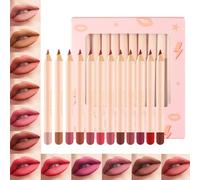 Makeup Lip Liner Set Collezione a per labbra colorate | Kit di lucidalabbra da 12 per uso quotidiano set regalo per utensili a colori versatili per ragazze ragazze mogli madri nonne figli