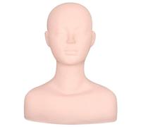 Makeup Mannequin Head per praticare il silicone 15x13 pollici Pratica per il trucco affronta la testa di manichino di allenamento realistico con le spalle per lavaggio del viso massaggio ...