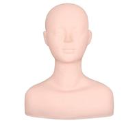 Makeup Mannequin Head per praticare il silicone 15x13 pollici Pratica per il trucco affronta la testa di manichino di allenamento realistico con le spalle per lavaggio del viso massaggio