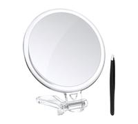 Makeup Mirror - Double Sided Portable Magnifier, Handheld Adjustable Rotation Cosmetic Glass | Compact Travel Shaving Speculum, Vanity Desk Purse Pocket Wall Salon Dorm Room Women Men Face Beauty Tool