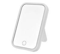 Makeup Mirror with Lights, Touch Control Vanity Mirror, 3 Color Lighting Modes, Rechargeable Folding Tabletop for Women Girls Bathroom Bedroom Dorm Makeup Skincare Grooming, Adjustable Brightness