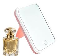 Makeup Mirror with Lights, Touch Control Vanity Mirror, 3 Color Lighting Modes, Rechargeable Folding Tabletop for Women Girls Bathroom Bedroom Dorm Makeup Skincare Grooming, Adjustable Brightness