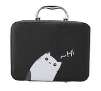 Makeup Organizer Eyelash, Extension Grafting,Accessories Storage Box Large Capacity Nail Tool Make up Case Portable Artist Storage (Black)