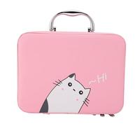 Makeup Organizer Eyelash, Extension Grafting,Accessories Storage Box Large Capacity Nail Tool Make up Case Portable Artist Storage (Pink)