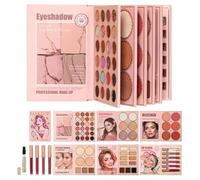 Makeup Palette Book - 6 Layer High Pigment Contour Blush Highlighter Set, 5.20×7.40×2.01inch Long Lasting Face Color Combination for Women Girls Daily Life Dating Wedding Professional