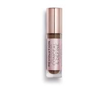Makeup Revolution Conceal and Define Concealer Full Coverage & Matte Finish C18 for Dark/Deep Skin Tones Vegan & Cruelty-Free 0.14 Oz
