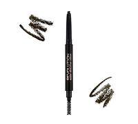 Makeup Revolution Duo Brow Definer - Penna per sopracciglia di precisione, colore: Marrone scuro