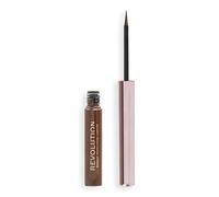 Makeup Revolution, Eyeliner Liquido Super Flick, Altamente Pigmentato, Marrone, 2.4ml
