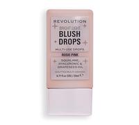 Makeup Revolution, Gocce di Blush Bright Light con Acido Ialuronico, Finish Radioso, Rosa Rosie, 23ml