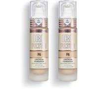 Makeup Revolution, IRL Filter Longwear Foundation, Medium to Full Coverage, F6, 23ml (Confezione da 2)