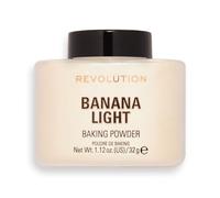 Makeup Revolution, Loose Baking Powder, Prolunga l'usura del trucco, Polvere fissante per il trucco, Banana chiara, per pelli chiare, 32g