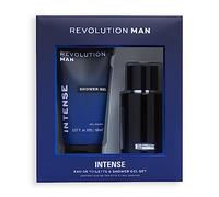 Makeup Revolution Man Set Eau De Toilette Intense & Gel Doccia, Eau De Toilette Intense da 100 ml e Gel Doccia Intenso da 150 ml Inclusi