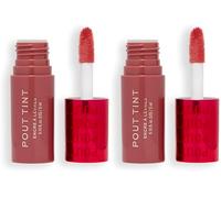 Makeup Revolution, Tinta Labbra Pout, Tinta Labbra Leggera, Colore Modulabile, Formula Idratante con Finitura Lucida, Nude Dreams, 3ml (Confezione da 2)