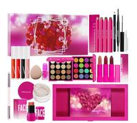 Makeup Set, Face and Eye Makeups Set, Compact Stylish Eyeshadow Palette con pennello lungo Lasting Travel Friendly Cosmetics for Traveling, Business, Stage, Photography,