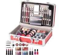 Makeup Set, Multi-Functional Makeup Case, Eyeshadow Kit, Blush Palette, Eyebrow Pencil, Lipstick Set, Nail Polish, Brush, For Women, Travel & Parties