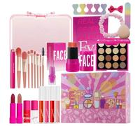 Makeup Sets for Women - 26 Pieces Eyeshadow Lip Gloss Cosmetics | Smudge-Proof Brush Kit for Stage Theater Photoshoot Dance Travel Long-Lasting Palette Cosmetic Tools Makeup Essentials