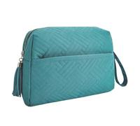 Makeup Storage Bag, Waterproof Cosmetic Travel Case, Portable Makeup Organizer with Strap, Compact Stylish Makeup Storage 9.06x3.74x6.69 Inches for Daily Use, Toiletries Accessories