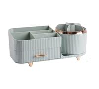 Makeup Storage - Multi Drawer Rotating Cosmetic Rack, Sl esktop Organizer with Elegant Compartments for Lipstick Eyeliner Brushes Lotion Nail Compact Stylish Design, Ideal for Vanity Bedroo